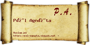 Pál Agnéta névjegykártya